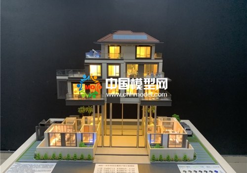 精工細(xì)制的別墅沙盤模型