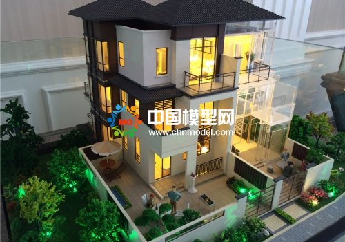 精工細(xì)制的別墅沙盤模型