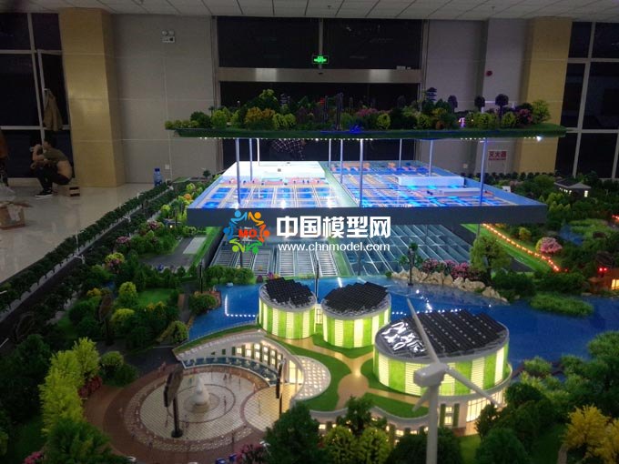 人工濕地污水處理沙盤模型