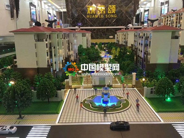 花園式洋房沙盤模型