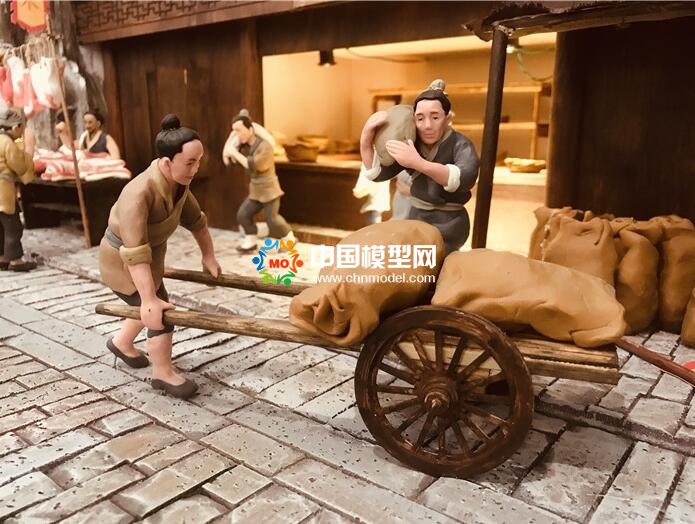 超逼真的場景微縮老街沙盤模型