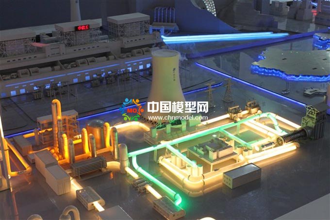 華能電廠沙盤模型，火電廠模型，發(fā)電廠沙盤