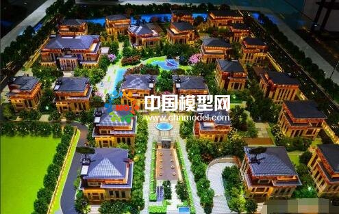 別墅模型的精美之處主要通過(guò)環(huán)境景觀襯托