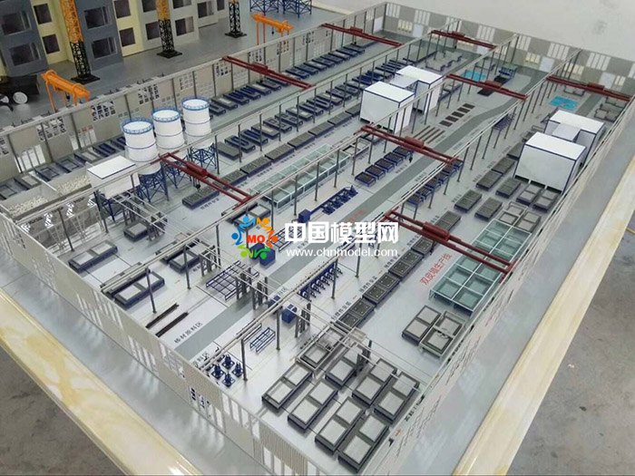 剪刀墻結(jié)構(gòu)吊裝模型，PC構(gòu)建生產(chǎn)線模型  