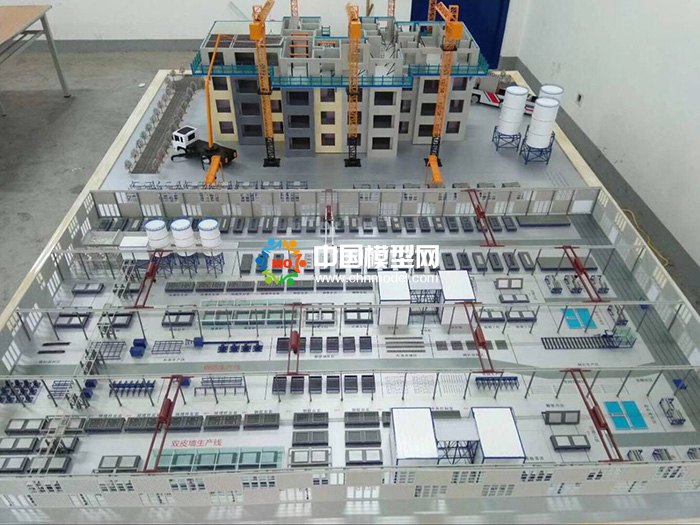 剪刀墻結(jié)構(gòu)吊裝模型，PC構(gòu)建生產(chǎn)線模型  