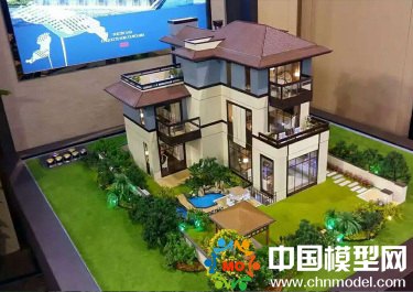 別墅模型主要突出環(huán)境觀，建筑按部就班即可