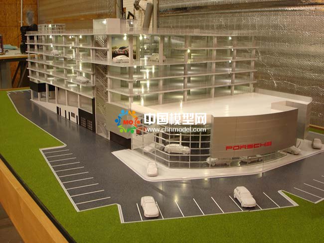 汽車展館沙盤模型，汽車展廳4S店沙盤模型