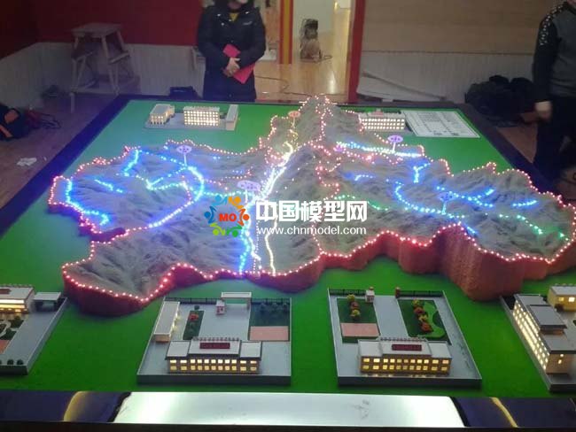 武警消防防控布局沙盤模型