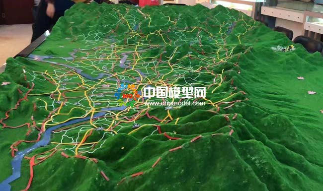 湖北公路局轄區(qū)路網(wǎng)沙盤模型