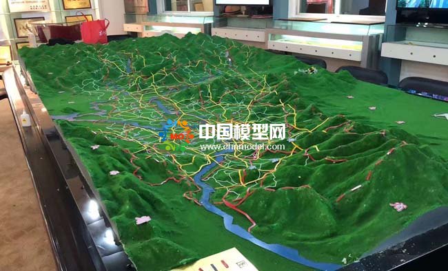 湖北公路局轄區(qū)路網(wǎng)沙盤模型