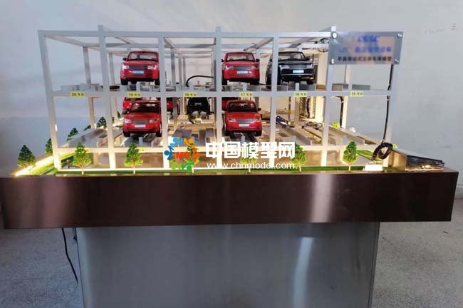 智慧停車立體升降車庫沙盤模型
