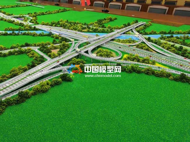 高速公路沙盤，橋梁隧道沙盤模型