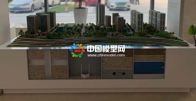 海綿城市與市政智能排水管網(wǎng)系統(tǒng)沙盤模型