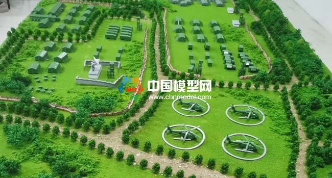 部隊(duì)訓(xùn)練營(yíng)地沙盤模型