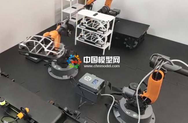 汽車智能制造激光焊接機(jī)器人模型沙盤