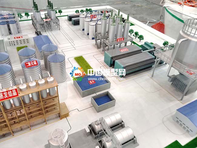 二氧化硅基新材料環(huán)保生產(chǎn)線沙盤模型