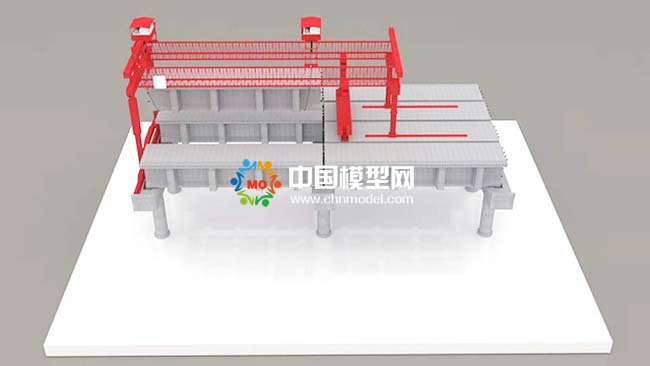 橋梁預(yù)制梁施工工藝沙盤模型