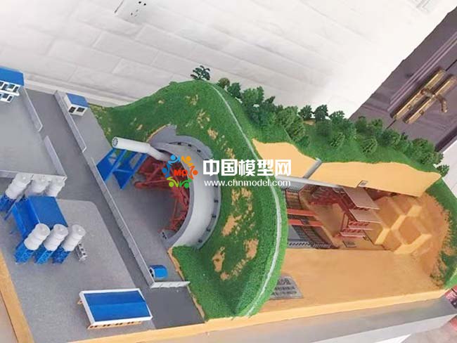 隧道施工場(chǎng)景沙盤模型
