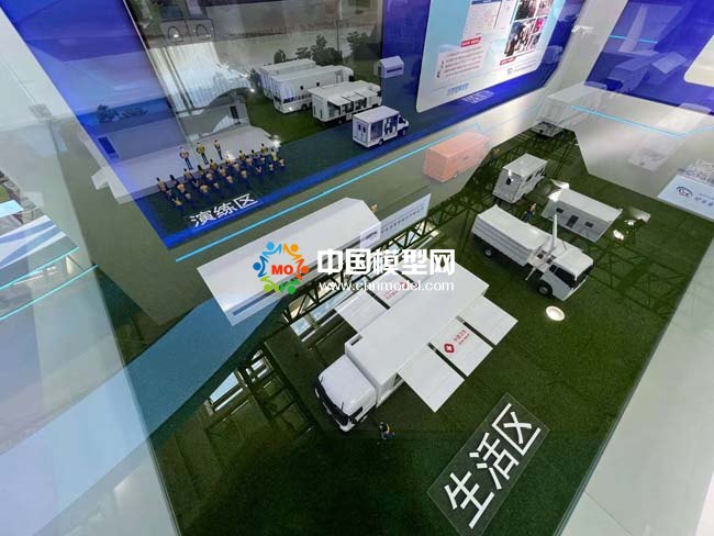 疾病預(yù)防衛(wèi)生應(yīng)急車輛沙盤模型