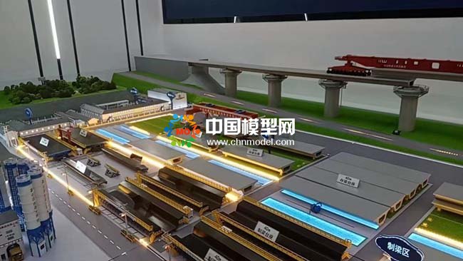 中國鐵建大橋局制梁場沙盤模型