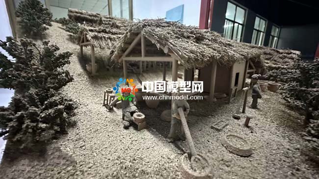 長(zhǎng)沙窯銅官陶瓷燒制技藝復(fù)原場(chǎng)景沙盤模型