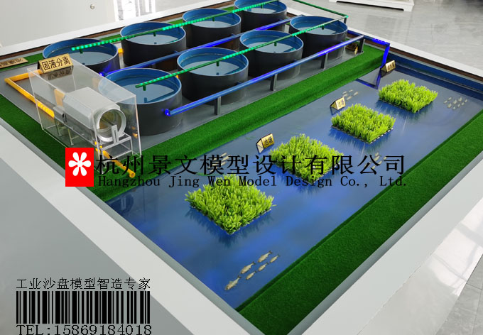 池塘高位池養(yǎng)殖模式沙盤模型