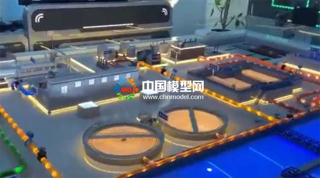 物聯(lián)網(wǎng)水廠工藝展示沙盤模型