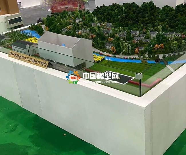 秸稈發(fā)酵墊料生態(tài)養(yǎng)豬沙盤(pán)模型