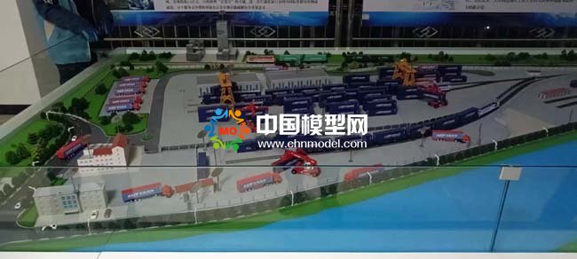 中歐中亞班列鐵路貨場(chǎng)沙盤模型