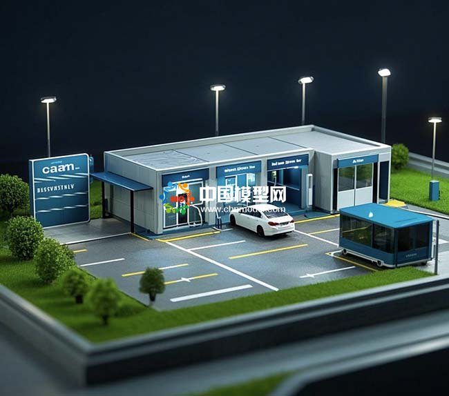 換電站沙盤模型，生動(dòng)展現(xiàn)換電站全貌